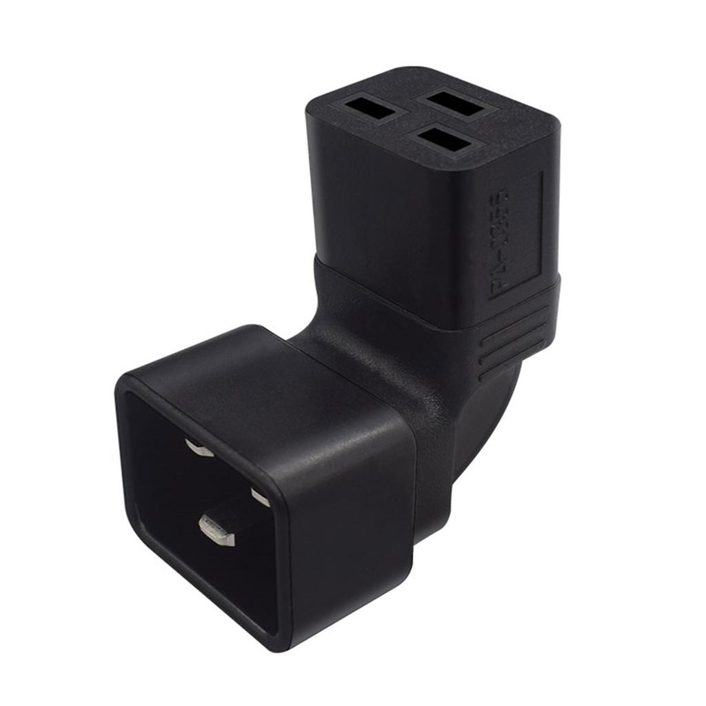 IEC 320 C20 To C19 Power Adapter Conversion Adaptor , Male C20 To C19 Power Supply Converter 100-250V 10A Black