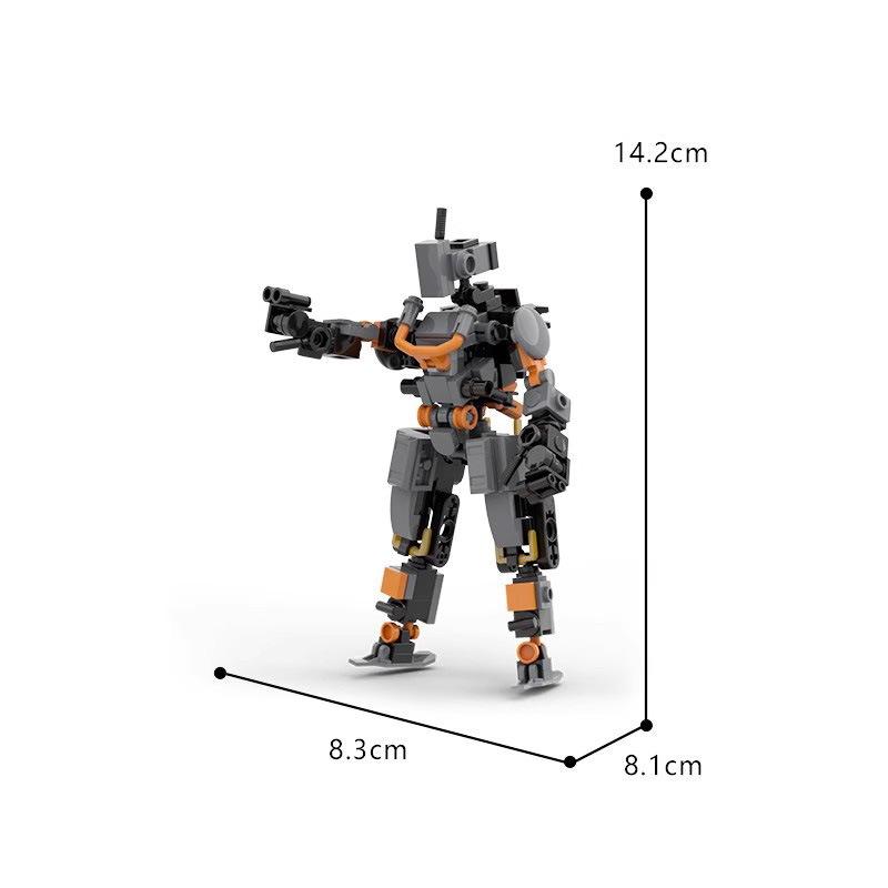 Assembled Building Block Mini Agent Orange Mecha Robot Model M Compatible With Lego Creative Assembling Series