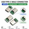 2Pin 4Pin USB Male Plug SB 3.1 Electric Terminal Jack Tail Type C Connector