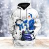3D Printed Funny Santa Claus Hoodie For Men Christmas Elk Pattern Long Sleeves Casual Sweatshirt Unisex Loose Hoodies Pullover
