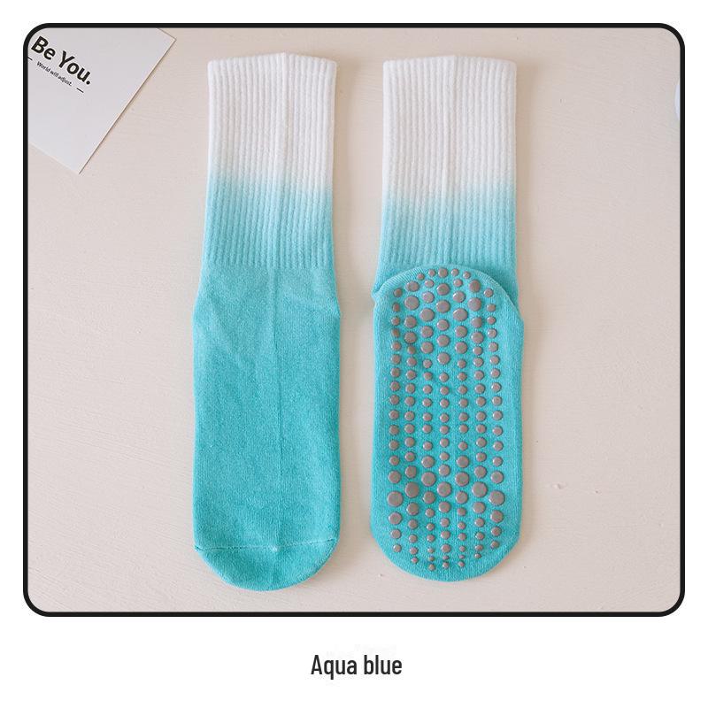 Gradient Tie-Dye Non-Slip Yoga & Pilates Mid-Length Socks for Women