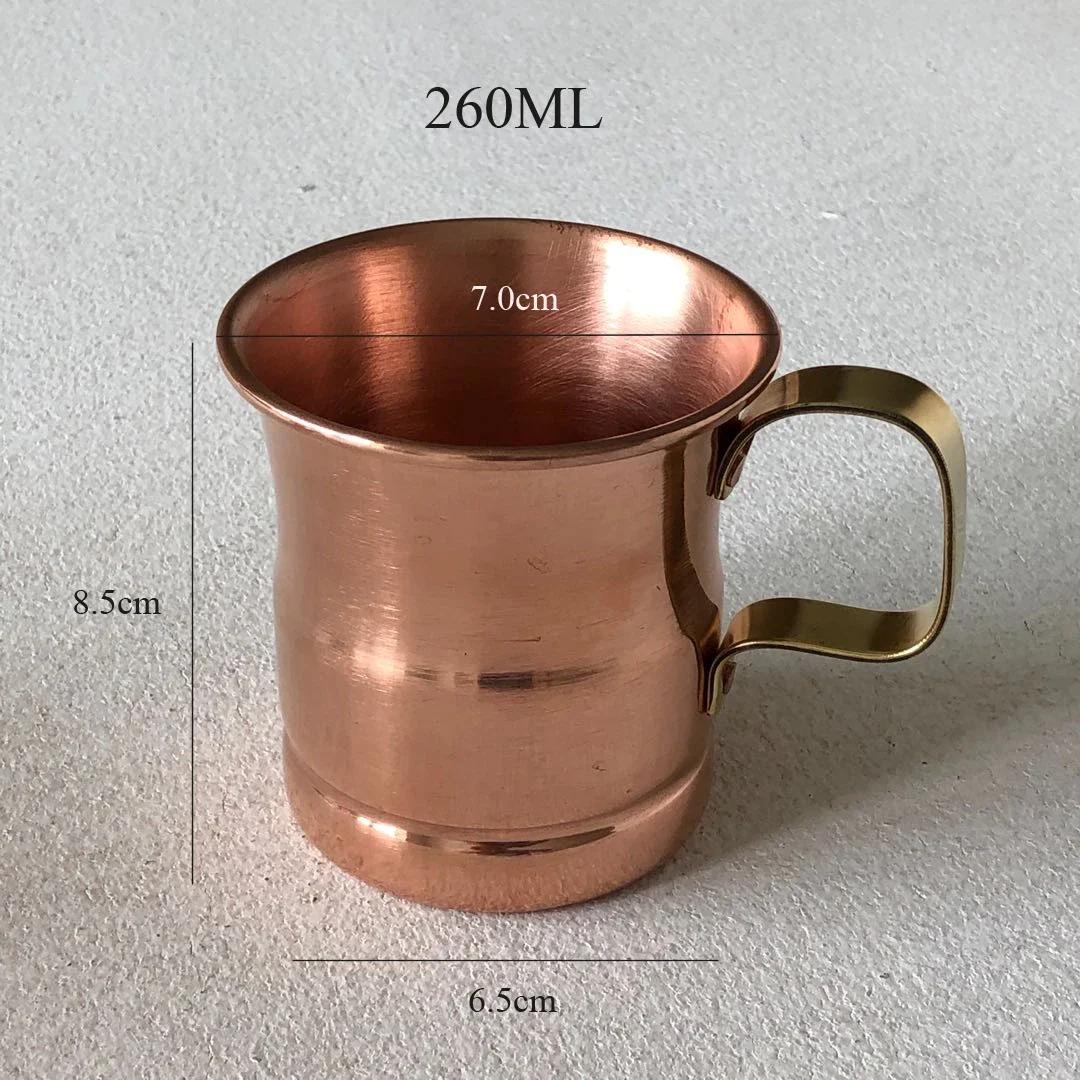 

Pure Copper Cup Mug Moscow Mule Milk Beer Cups Handcrafted Drinkware Tableware 50ml