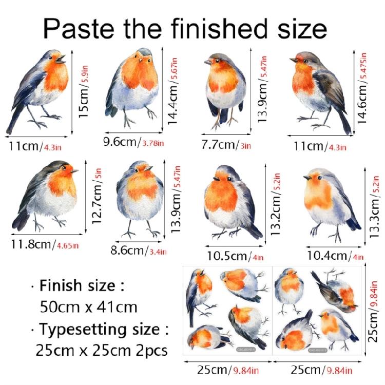 Stylishs Bird Decals for Glass Set of 2 Window Stickers for Safety Decors