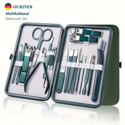 Professionelles 7/10/12/18-teiliges Nagelpflege-Set Edelstahl Maniküre- & Pediküre-Set Nagelknipser-Set mit Reiseetui