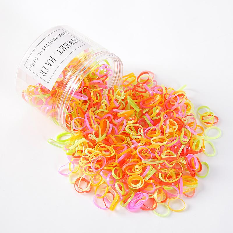 1Pc Color Headband Female Black Korean Version Children Do Not Hurt Hair Disposable Rubber Band Hair Rope Headgear Hair Ring