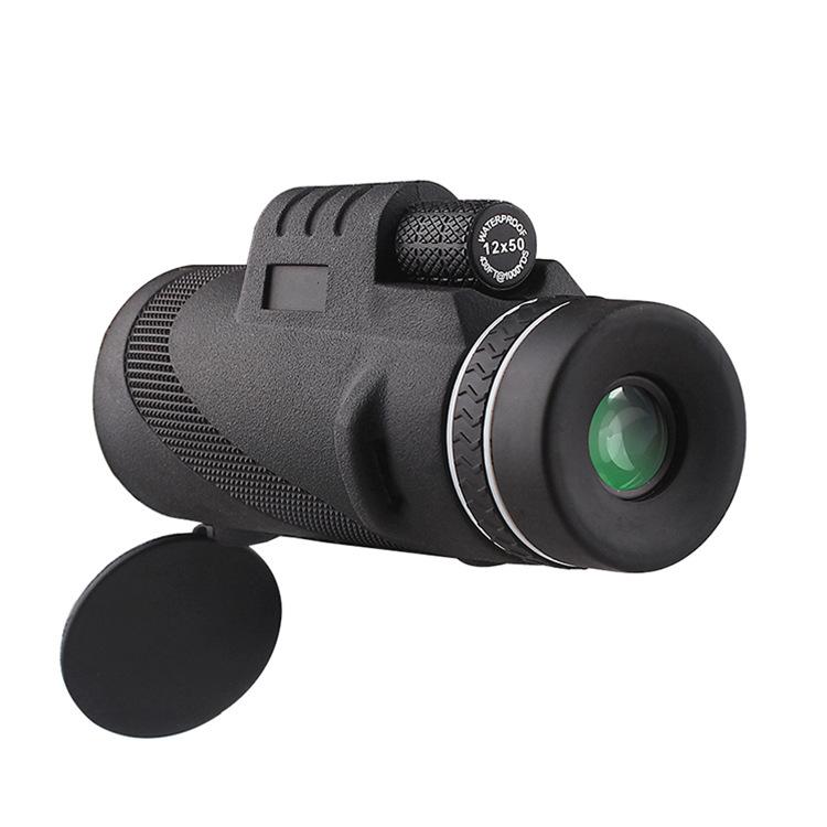 Outdoor HD 12X50 Monocular Telescope with Phone Adapter 40X60 10X42 80X100 for Bird Watching Hunting