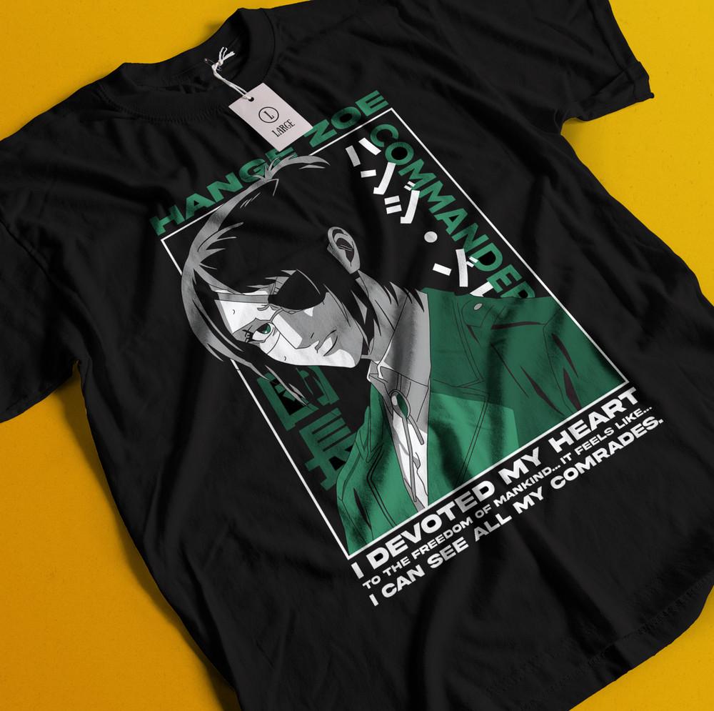 

Футболка Атака Титанов Ханджи Футболка Леви Футболка АОТ Эрвин Эрен Микаса Армин Футболка S