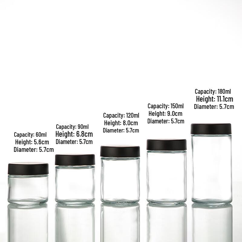 OIMG 60g Transparent Glass Dispensing Bottles