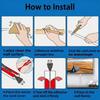 3M Cable Sleeve Arc Floor Cord Cover Self Adhesive Cable Protector Anti Extrusion Wiring Duct for Home Outdoor Wire Organizer