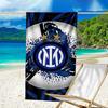 Toalla de Playa Estampada con el Escudo del Inter de Milán, Microfibra Súper Suave, Regalo Perfecto de Cumpleaños, para Piscina, Playa, Viajes, para familiares y amigos
