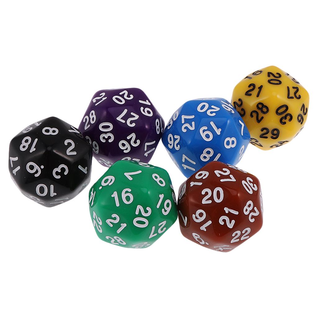 MagiDeal 6 stücke 24 /30 Seitige Würfel D24 D30 Würfel für D & D TRPG Familie Party Brettspiel Spielzeug