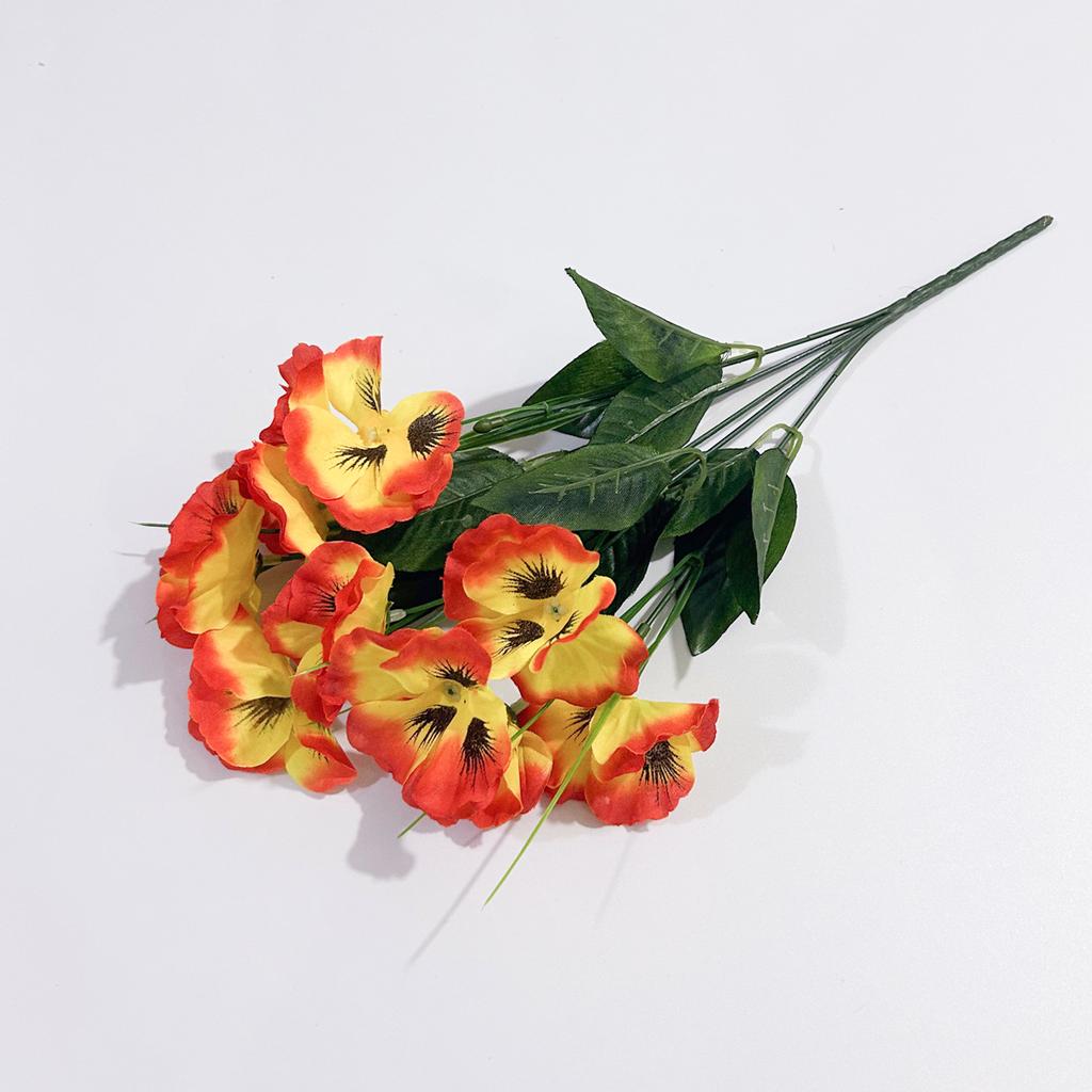 Artificial Flower Phalaenopsis Fake Flower, Pansy Flower Arrangement Home Dining Table Decoration Ornament