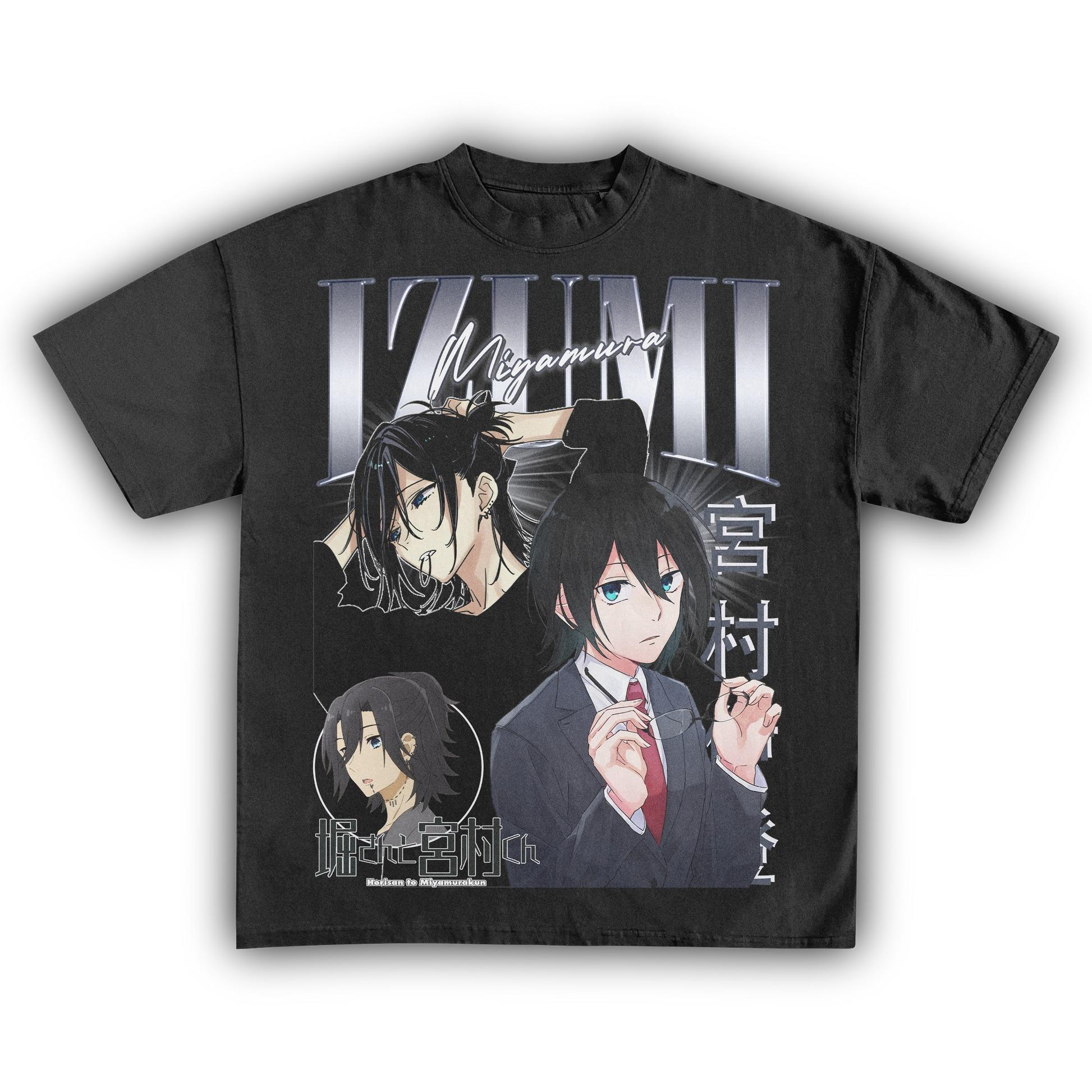 

Retro Horimiya Izumi Miyamura Multi-Pose Graphic T Shirt Fans Casual Cotton Short Sleeve Streetwear Tee S разноцветный