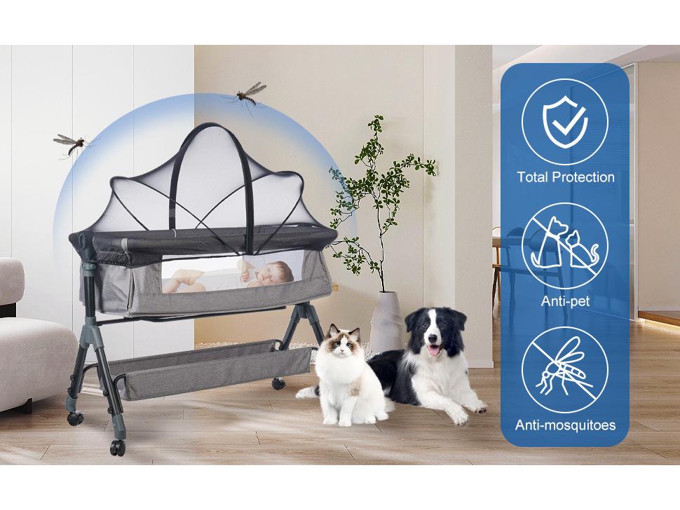 Universal Foldable Baby Crib Mosquito Net - No Installation, Anti-fall, Full Coverage