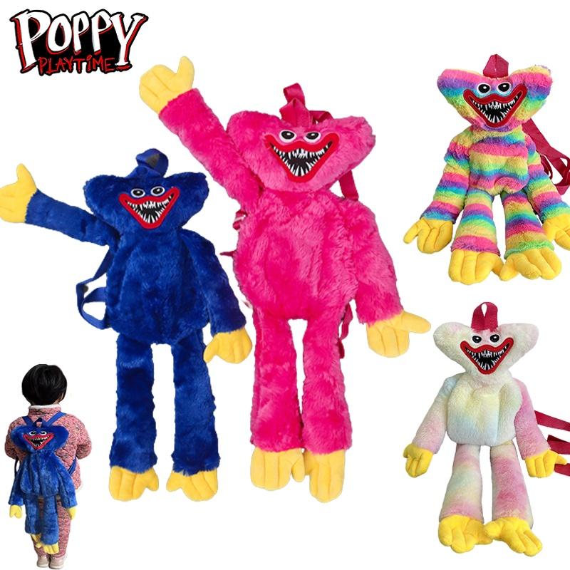 Mochila de Peluche Poppy Playtime Suave y Adorable Huggy Wuggy Bolso Escolar Para Niños
