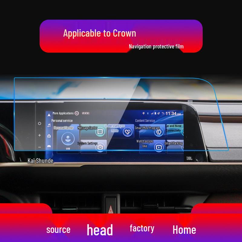 Toyota Crown, Highlander, Venza Center Console Navigation Tempered Film Protective Screen - Compatible with 24 Models.