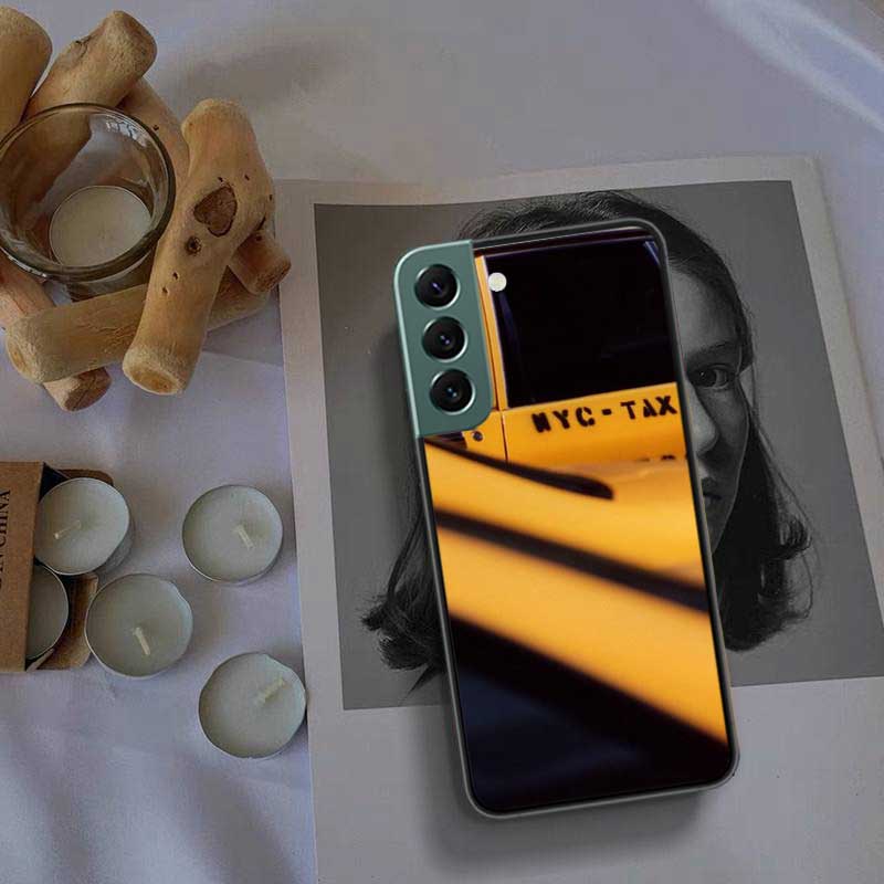 NYC Yellow Taxi Cabs Phone Case For Samsung S25 Edge S24 FE Galaxy S22 Ultra S21 Plus S20 S23 S10 Plus Cover Silicone Soft Coque