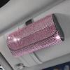 Portable Bling Car Glasses Case Rhinestone Hard Shell Eye Glasses Case Anti-pressure Sunglasses Case Car Assessoires