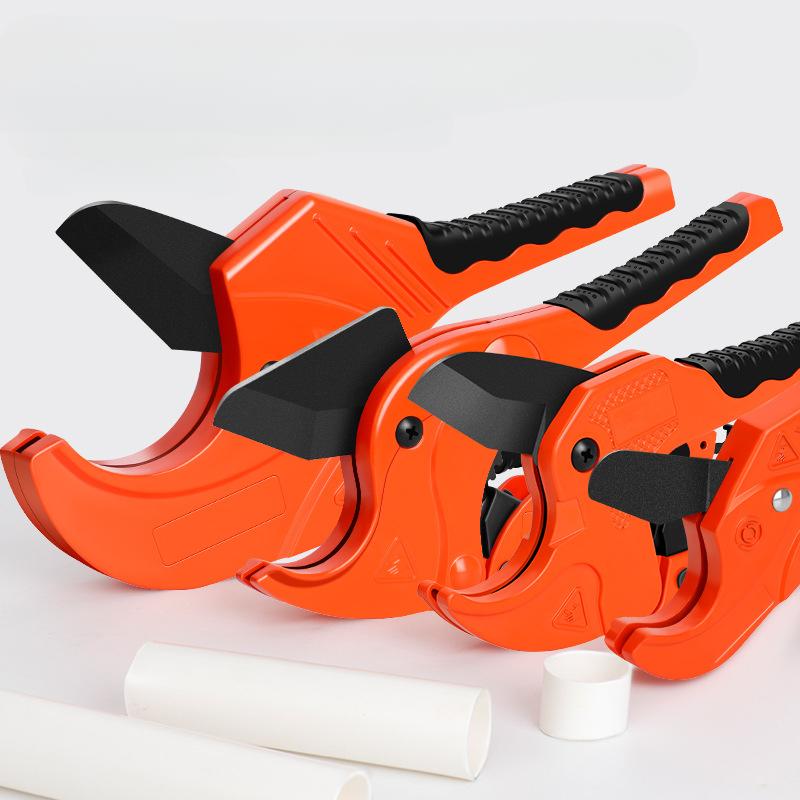 Pipe Cutter Plumber Scissors Ratcheting PVC PPR Plastic Hoses and Plumbing Cutter Tool for Pipeline Construction Maintenance