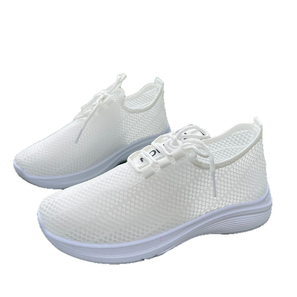 Sommer Mesh atmungsaktive Sneaker modische flachbodige Sommer Mesh Schuhe leichte und bequeme Damenschuhe weichsohlige Laufschuhe