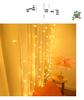 3x3m LED Curtain Colored Fairy Lights - Starry Waterfall Effect for Christmas