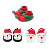 Christmas Gift Kids Baby Girl Boy Toddler Warm Slippers 3d Reindeer Santa Claus Shoes