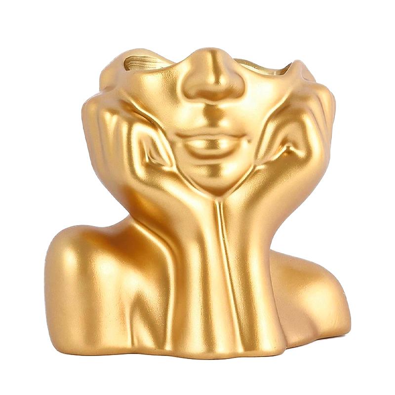 

1 шт. цветочный горшок Advanced Feeling Arts And Crafts Storage Tube Художественные украшения Многофункциональная форма человеческого тела золотой