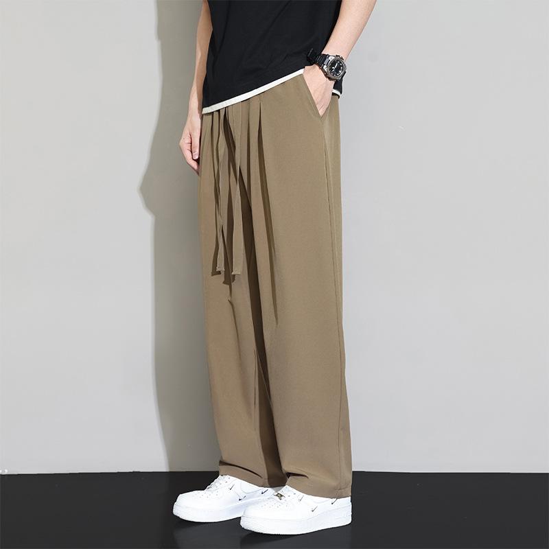 Sports Ice Silk Pants Men's Summer Breathable Straight Leg Trendy Brand Quick Drying Casual Pants Plus Size Spring and Autumn Work Pants