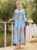Dubai Embroidered Women's Muslim Dress - T100 Cross-Border Collection