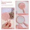 Retro Rose Flower Shape 3D Stereo Cosmetic Makeup Compact Mirror 4 Colors Choose Hand Mirror Compact Mirror