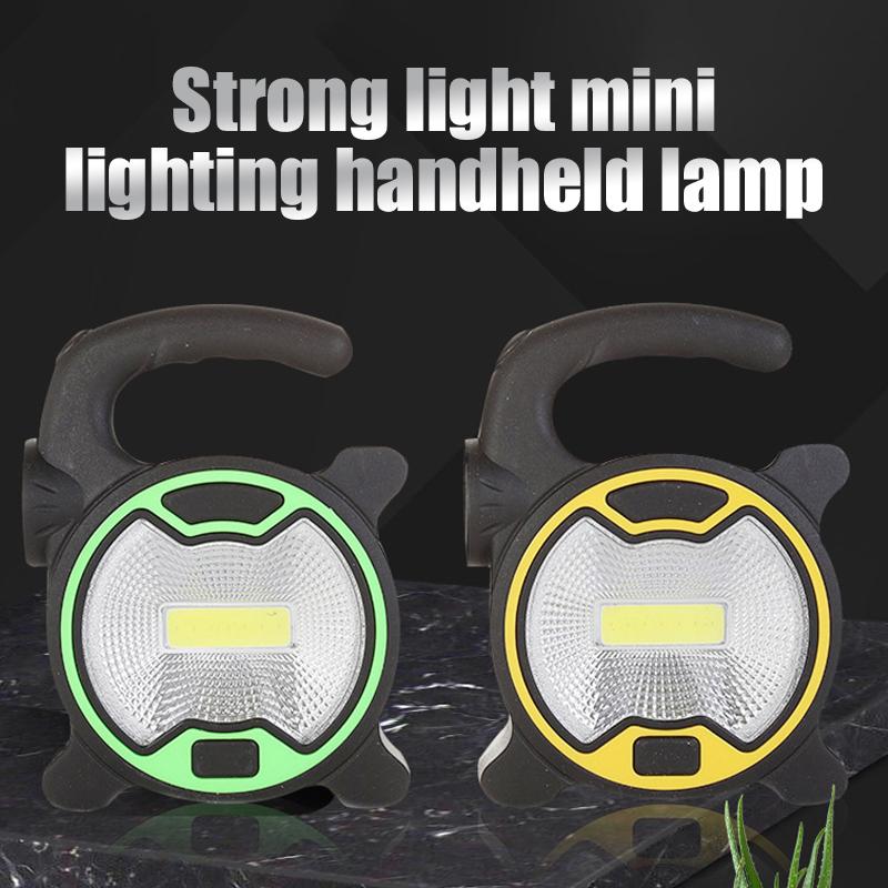 Battery Powered Portable Cob Led Work Light Handheld Lantern Flashlight Outdoor Tent Camping Lights With Handle Without Battery
