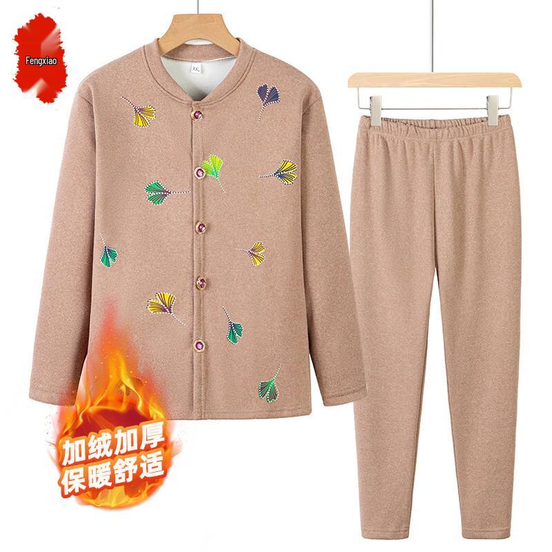 

Женский термокомплект с флисовой подкладкой для пожилых 4XL