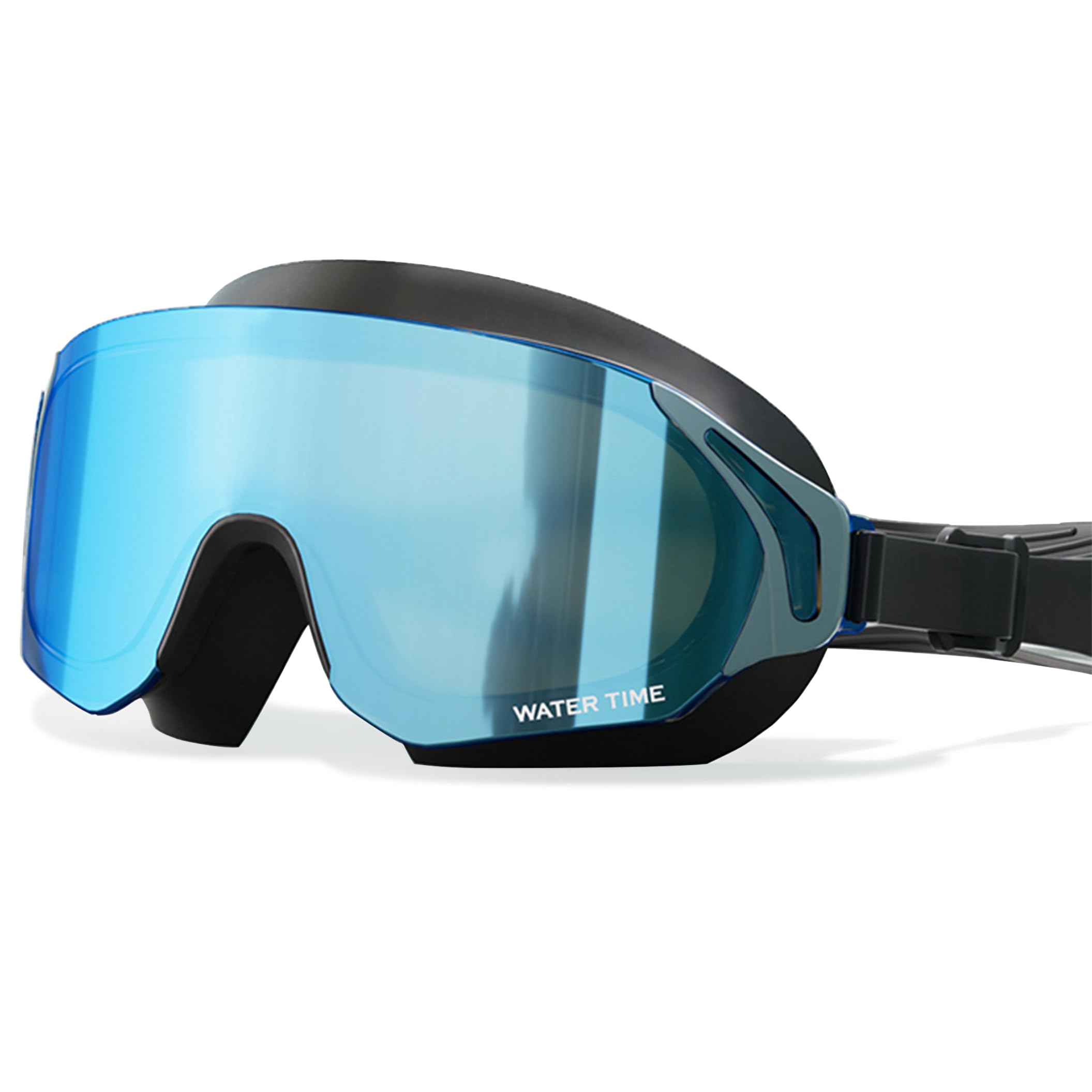 

WATERTIME Swimming Goggles for Large High Permanent UV Full Clear Angle Suitable for Competitive and Leisure Swimming Adults, Unisex, Frame, Vision,