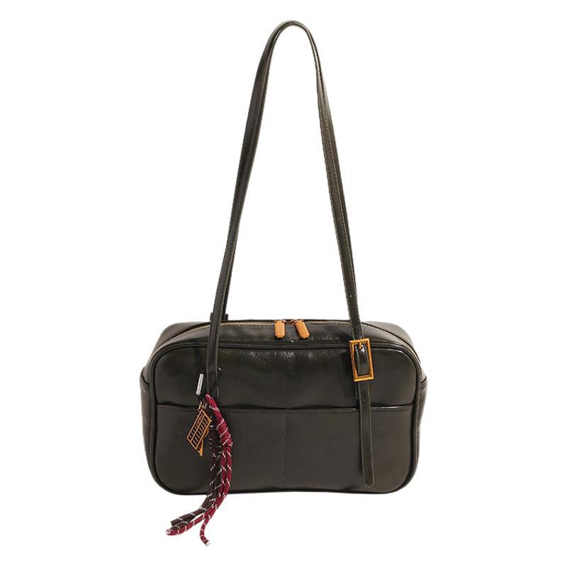 Retro bowling bag women's 2025 new versatile portable shoulder bag popular women's pillow bag this year