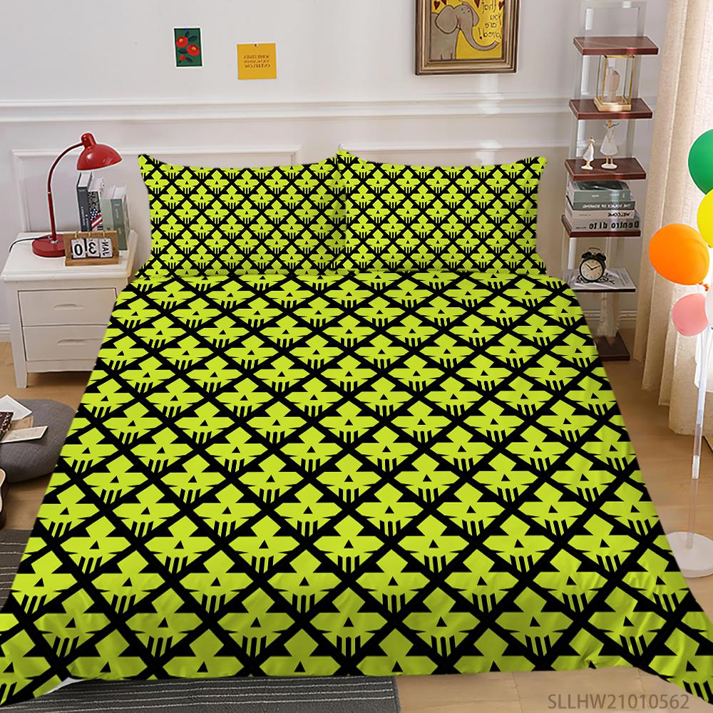 Set de lenjerie de pat 3D Husă de pilota din țesătură din microfibră și fată de pernă 2 sau 3 bucăți de imprimare grafică Lenjerie de pat lavabilă și confortabilă de dimensiune completă