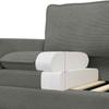 2 Piece Sofa Set Light Grey Fabric