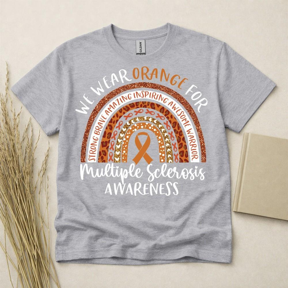 Multiple Sclerosis T Shirt Ms T Shirt Awareness Tee Support Illness Shirt Ribbon