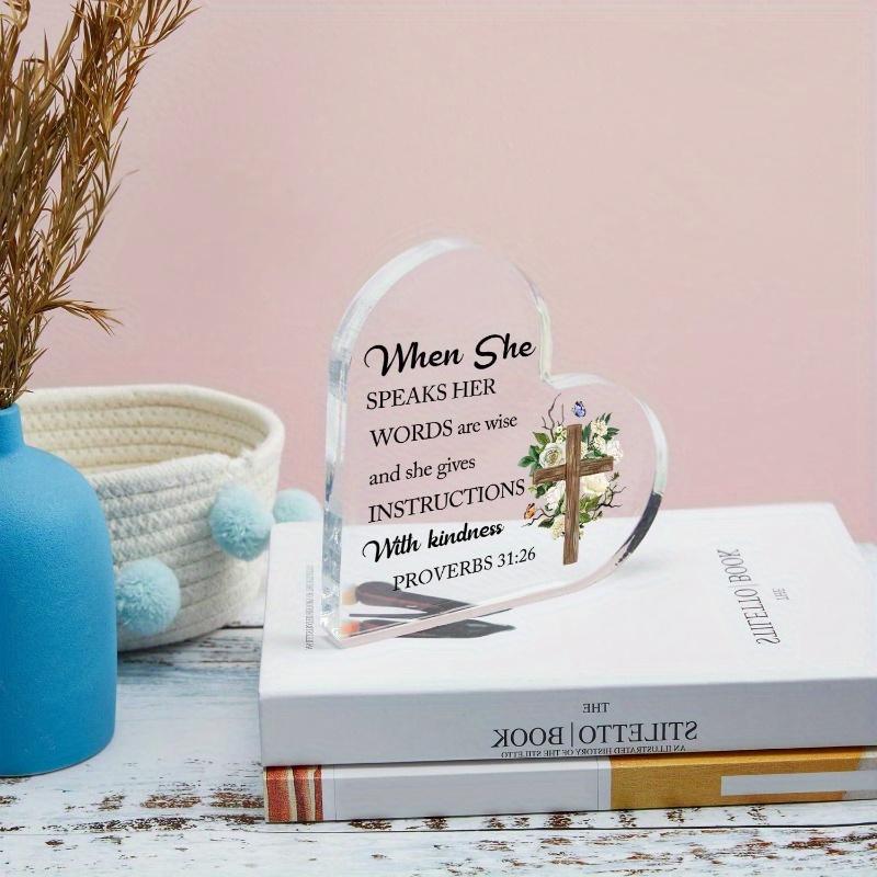 Christliche Schrift Herz - Inspirierendes religiöses Geschenk mit biblischen Versen