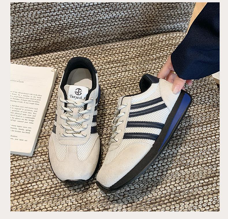 Mesh Breathable Thin German Training Shoes Single Shoes Women's Hollow Mesh Shoes Forrest Gump Shoes Casual Sports Shoes 2025 New Summer