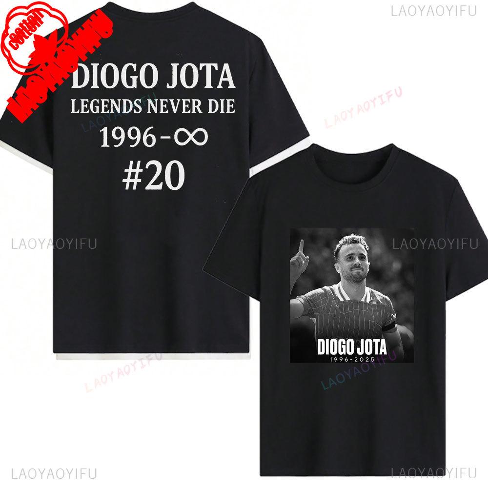 RIP Diogo Jota Tričko Odpočívej v pokoji Diogo Jota Trička Pocta fotbalové legendě Tričko 1996-2025 Pamětní tričko Dárek pro fanouška Bavlněná trička