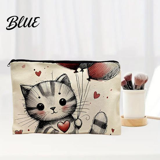 Durable Stitched Bag Cat Printed Storage Bag with Smooth Zipper