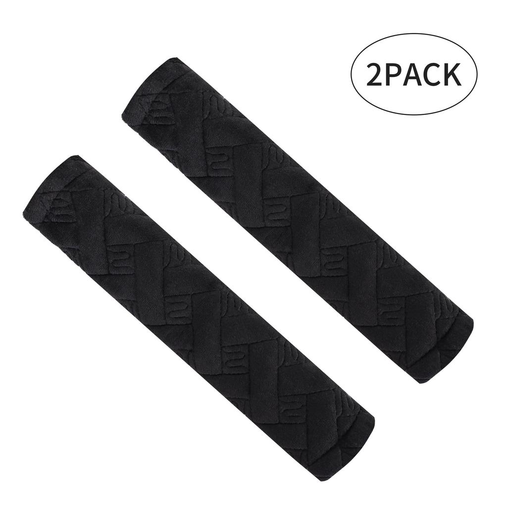 Soft Car Seat Belt Cover, Seat Belt Shoulder Pads, 2 Pieces, More Comfortable To Drive, Compatible with All Cars and Backpacks, Black