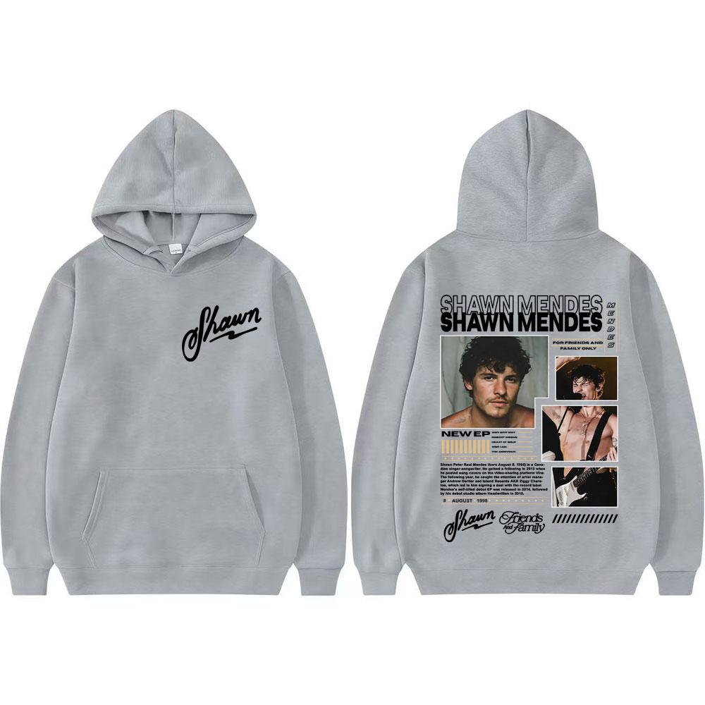 Singer Shawn Mendes Album Tour 2025 Merch Hoodie Men's Clothing Harajuku Street Retro Gothic Sweatshirt Casual Oversized Hoodies