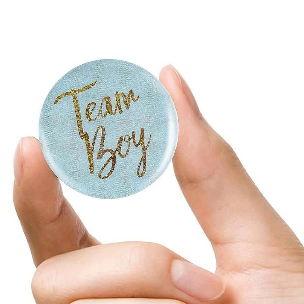 10 Stück Gender Reveal Button Pins, Team Button Pins Dusche Rosa Blau Button Pin