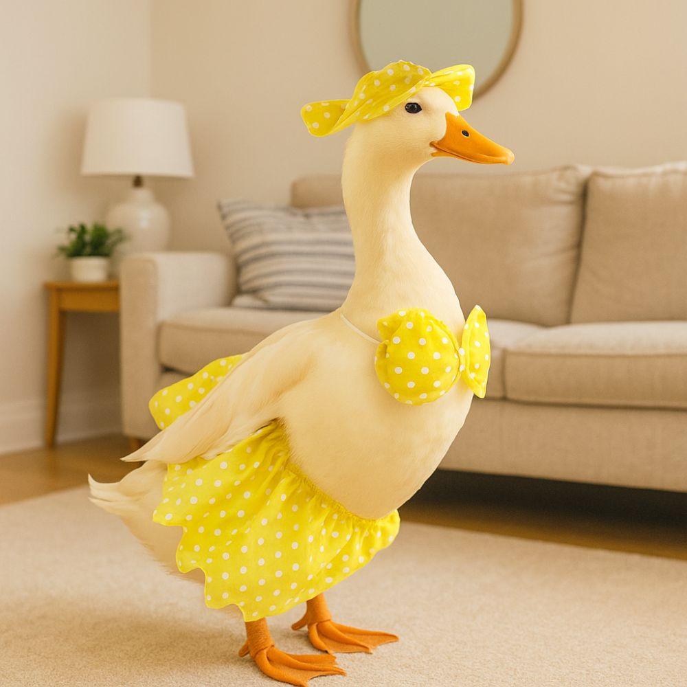 Novelty Duck Hawaiian Costume Breathable Porch Goose Outfit Goose Bikini Costume  Garden Decoration