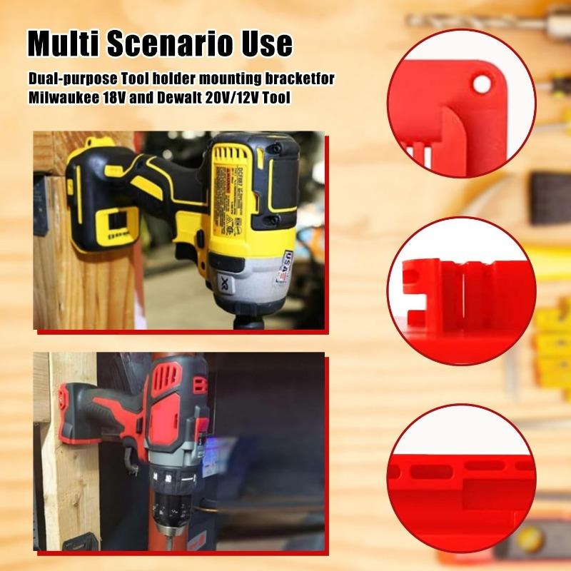 Für Milwaukee/Dewalt 14,4/18V/20V Akku-Werkzeuge Maschinenhalter Werkzeugaufbewahrungsregal Wandhalterung Werkzeughalterung Festes Gerät Werkzeughalter