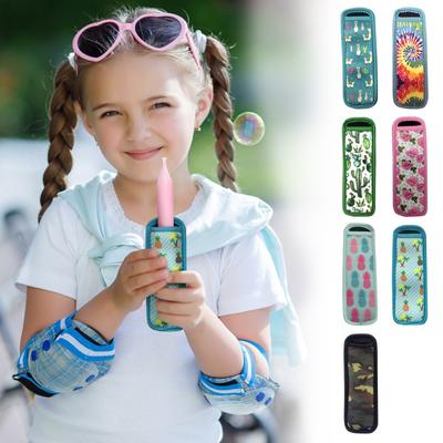 Ice Pops Neoprene Insulator Sleeves, Freezer Popsicle Holder Sleeves, Colorful Ice Sleeves Holder Bag, Reusable Washable Ice Popsicle
