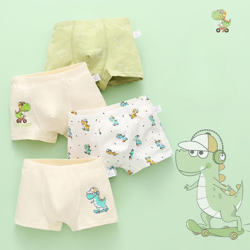 New Boys' Pure Cotton Boxer Shorts for Toddlers, Ages 2+