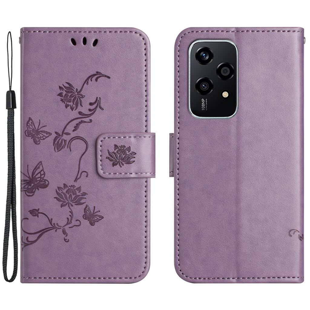 For Honor 200 Lite Case Butterfly Flower Leather Wallet Book Stand Phone Cover