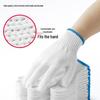 Durable White Cotton Yarn Work Gloves - Non-Slip, Thickened, Wear-Resistant for Labor Protection At Construction Sites